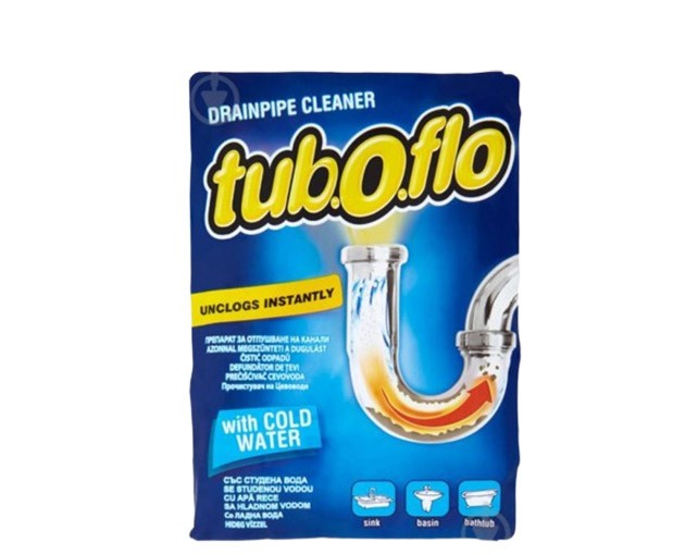 TURBO.O.FLO  მილების გამწმენდი ცივი წყლისთვის 60გრ